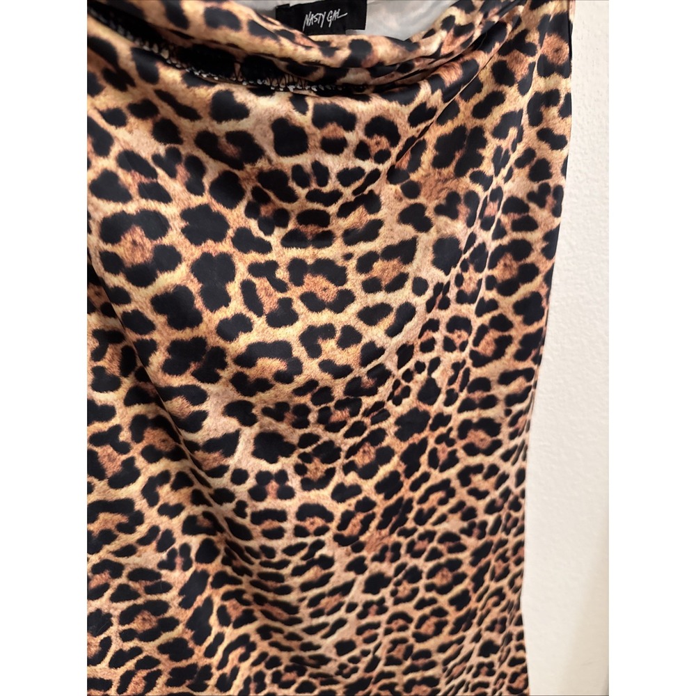 Nasty gal leopard print mini dress size 6 Animal Day Night Club Girls Night NWT - Picture 2 of 10